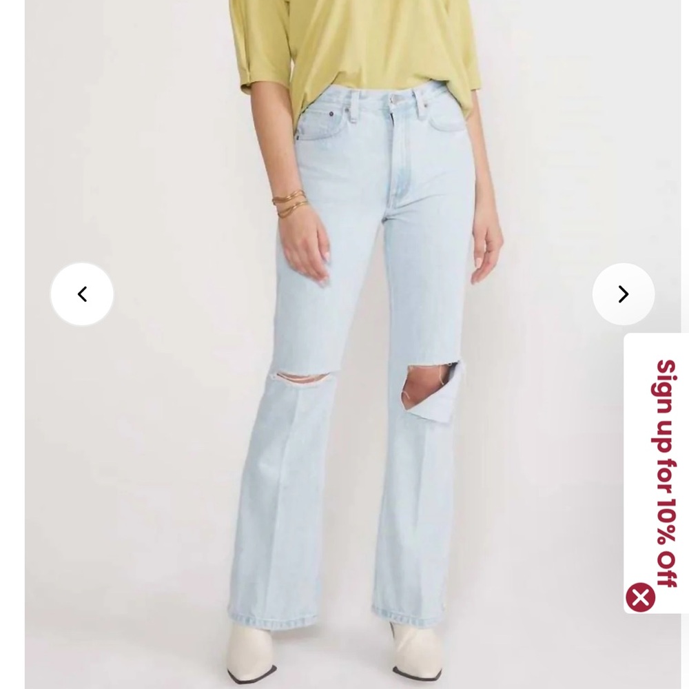 Light Blue Distressed Women's Jeans